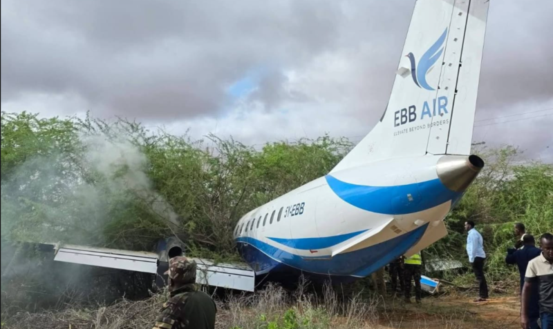 EBB Air Embraer aircraft overruns runway at Mandera Airstrip, no casualties reported