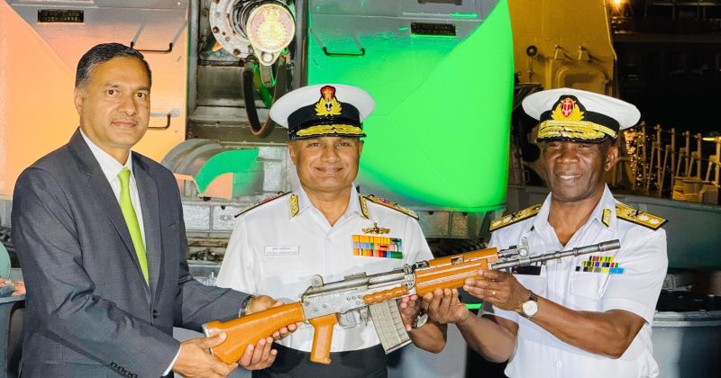 India Hands Over Rifles, Ammunition, And MRI Machine To KDF During INS Trikand Visit