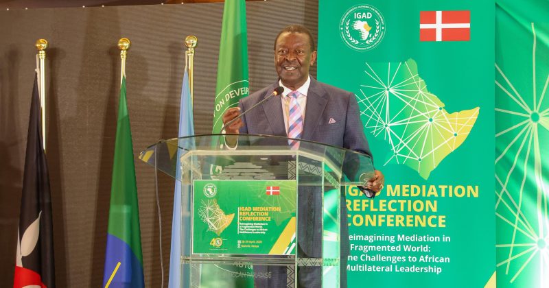 Mudavadi Calls for End to “Commercialization of Peace” in Africa, Urges New Mediation Approaches