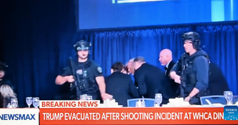 Trump evacuated from White House correspondents’ dinner after security incident