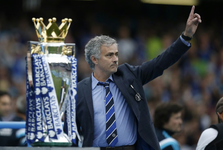 Chelsea's Jose Mourinho won the 2014 league title in his second spell at Stamford Bridge. PHOTO/AFP