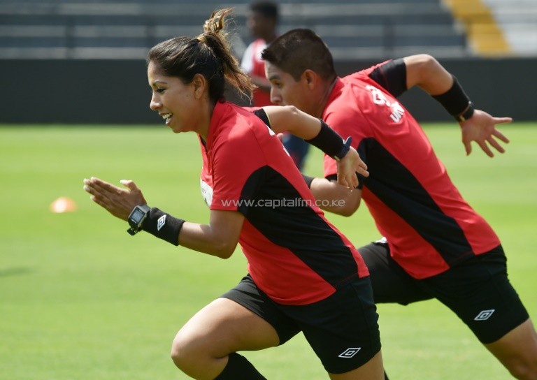 Shoved, spat at, insulted and flirted with on the field, female referees are nevertheless close to the top of their profession in men's football games. PHOTO/AFP.