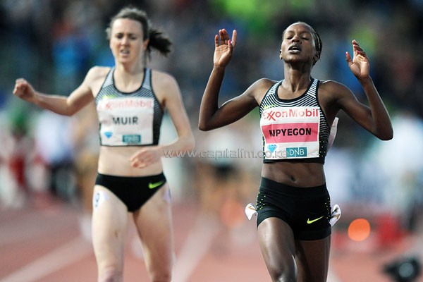 Faith Kipyegon wins the mile at the IAAF Diamond League meeting in Oslo (Mark Shearman) © Copyright.