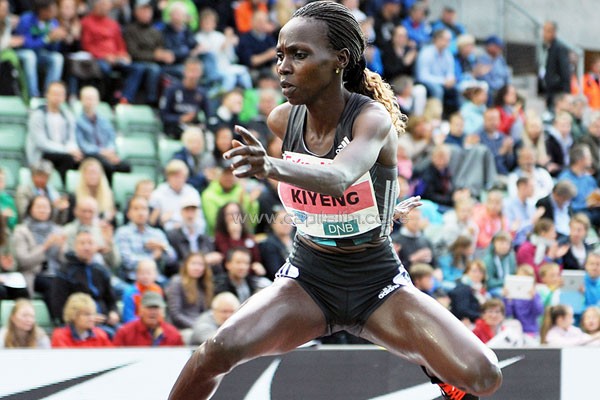 Hyvin Kiyeng wins the 3000m steeplechase at the IAAF Diamond League meeting in Oslo (Mark Shearman) © Copyright.