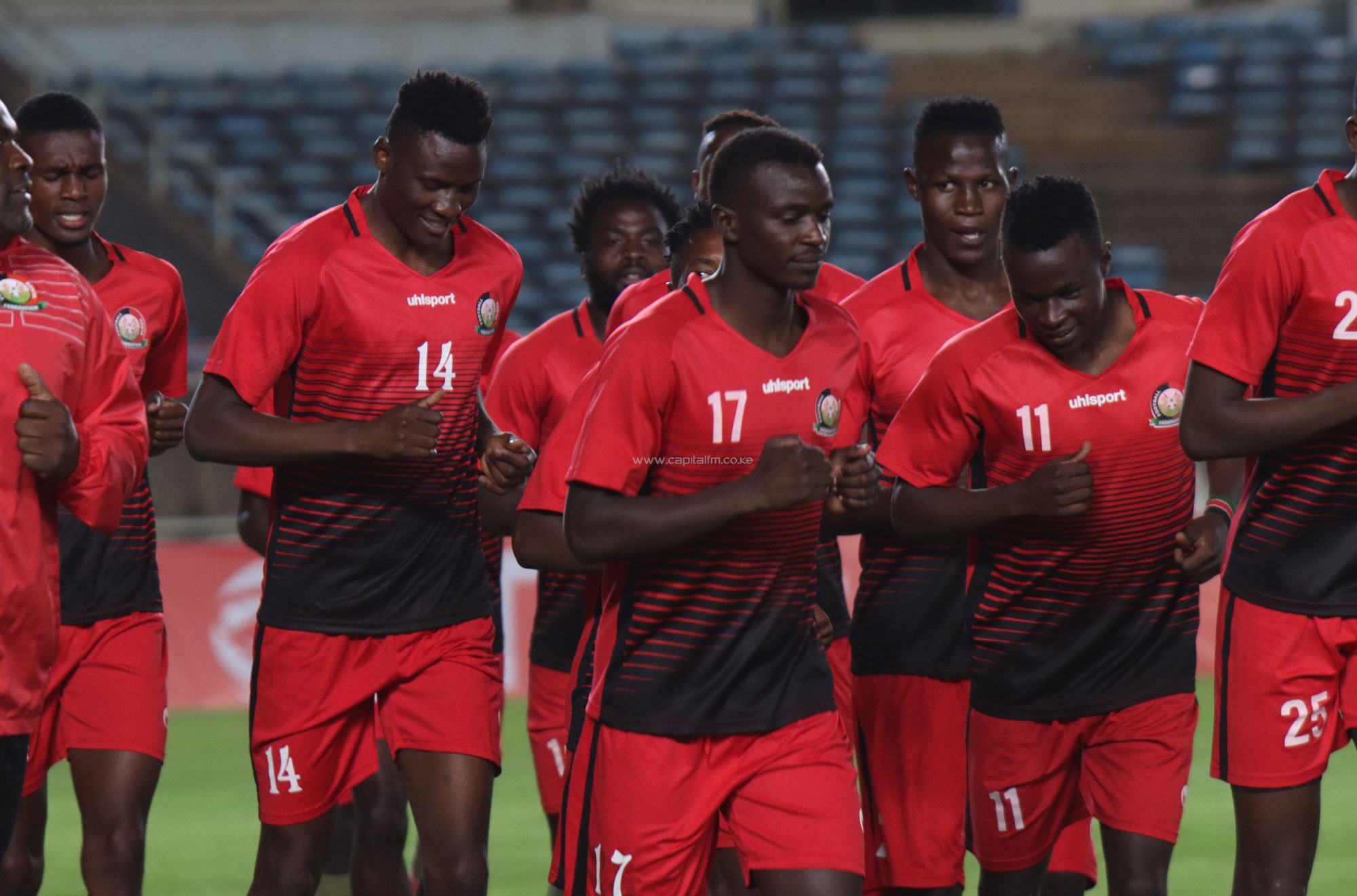 IN PICTURES: Harambee Stars have final training session under the Kasarani lights