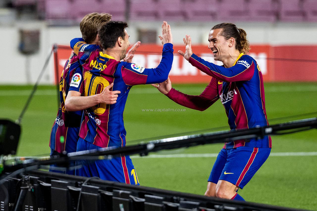 Messi double fires Barcelona to victory over Getafe, Atleti beat Huesca