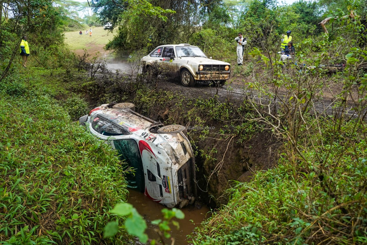 Disappointed Malik crashes out of ARC Equator Rally after falling into a ditch