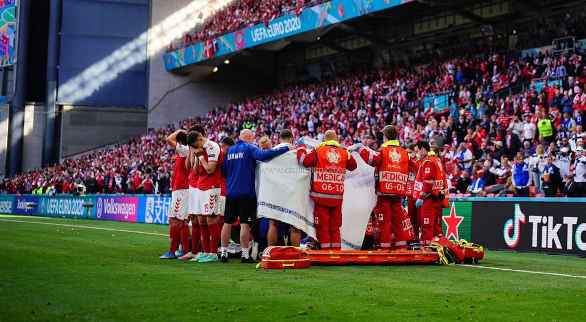 Denmark vs Finland Euro 2020 match suspended after Eriksen collapses on pitch