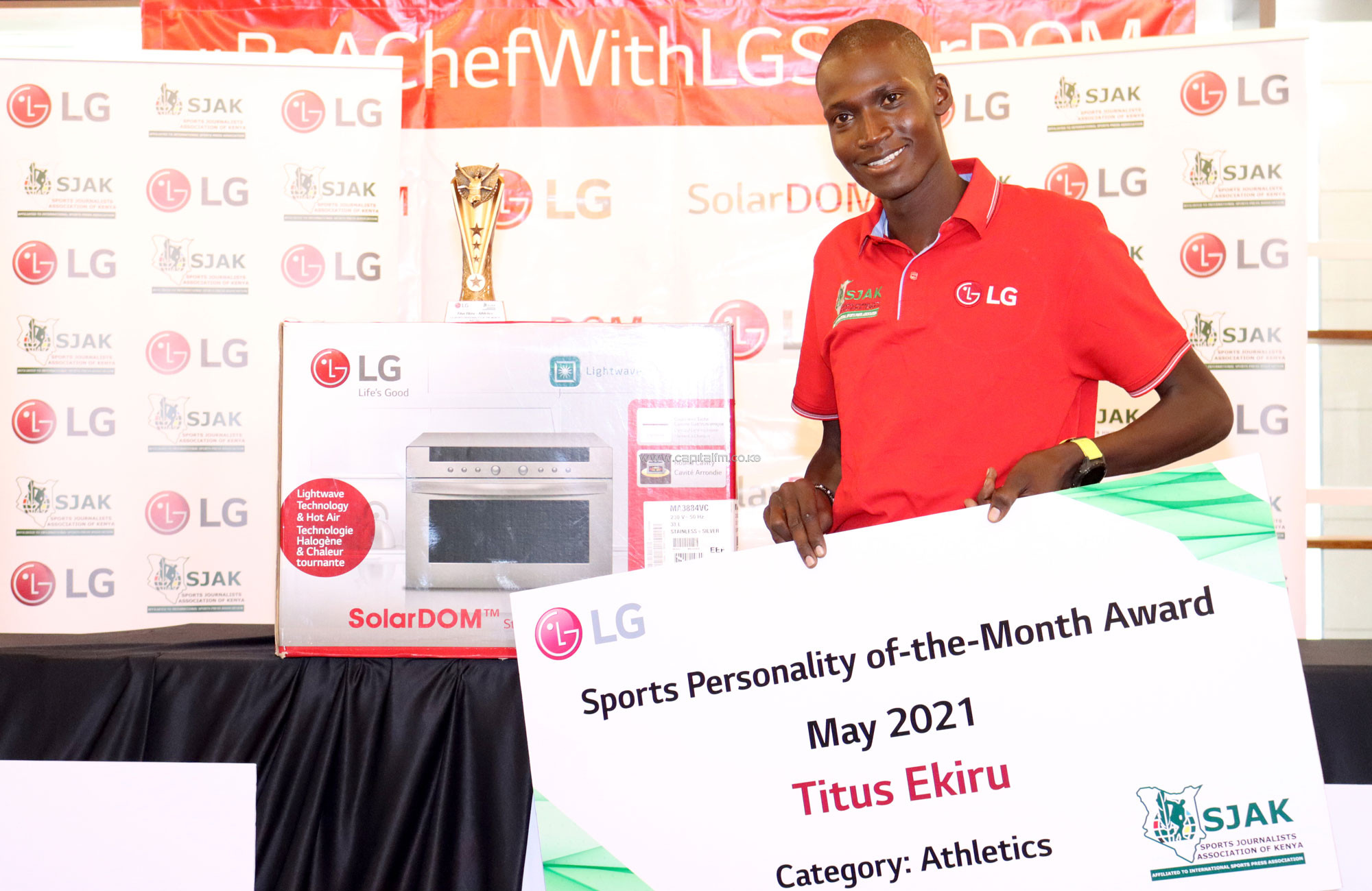 Marathoner Ekiru named LG/SJAK Sports Personality of May