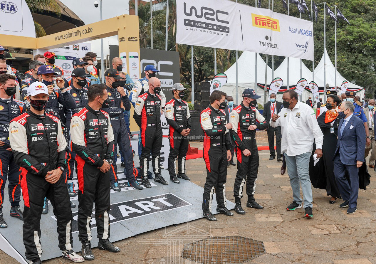 Vroom…. Go! President Kenyatta officially flags off WRC Safari Rally