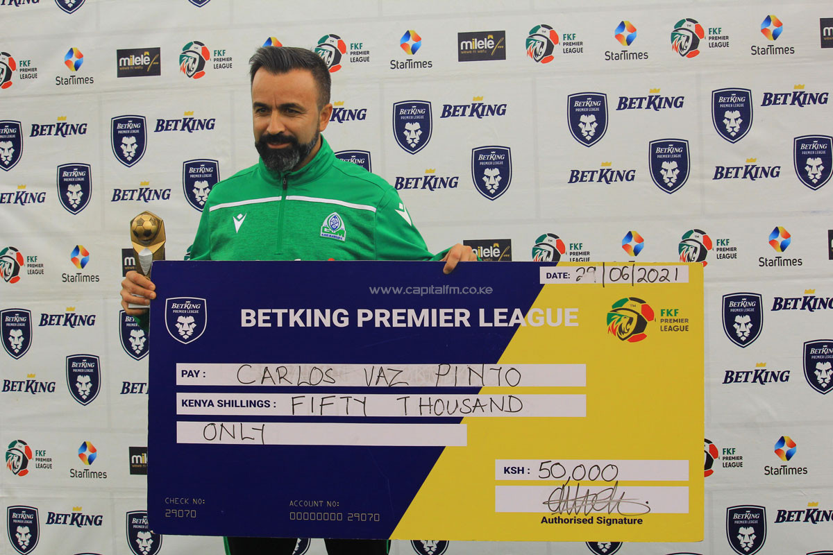 Gor’s Pinto named May best BetKing Premier League coach