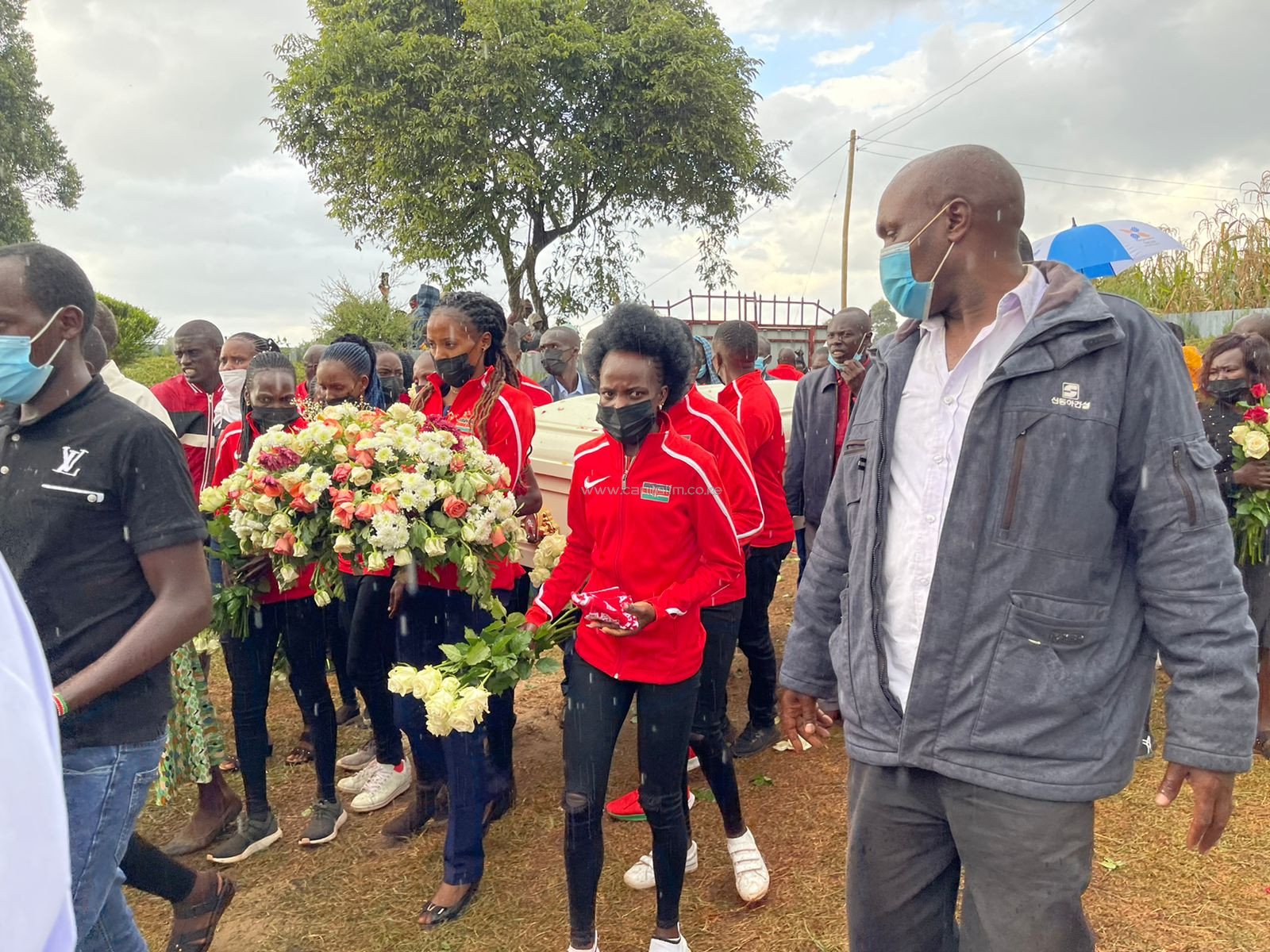 Somber mood as heroine Agnes Tirop is laid to rest; elite female athletes to set up GBV foundation