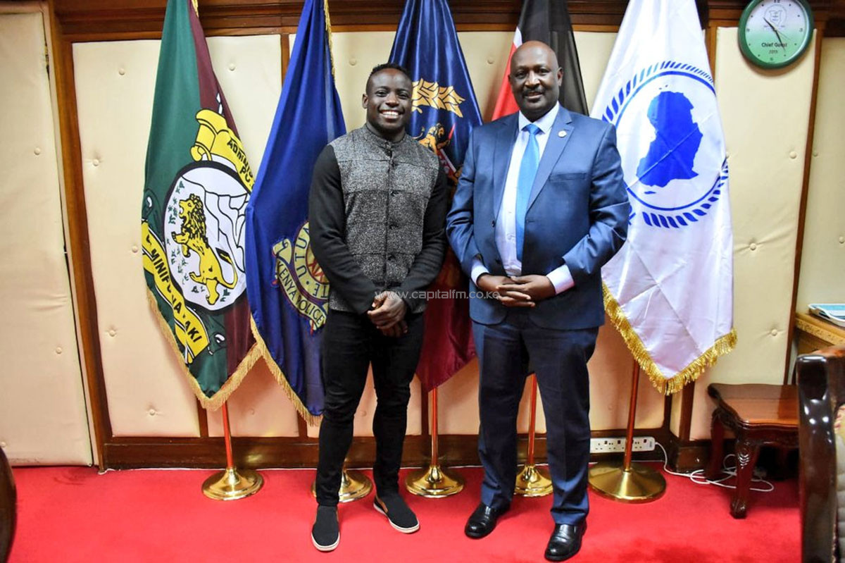 Africa’s fastest man Omanyala captured by National Police Service