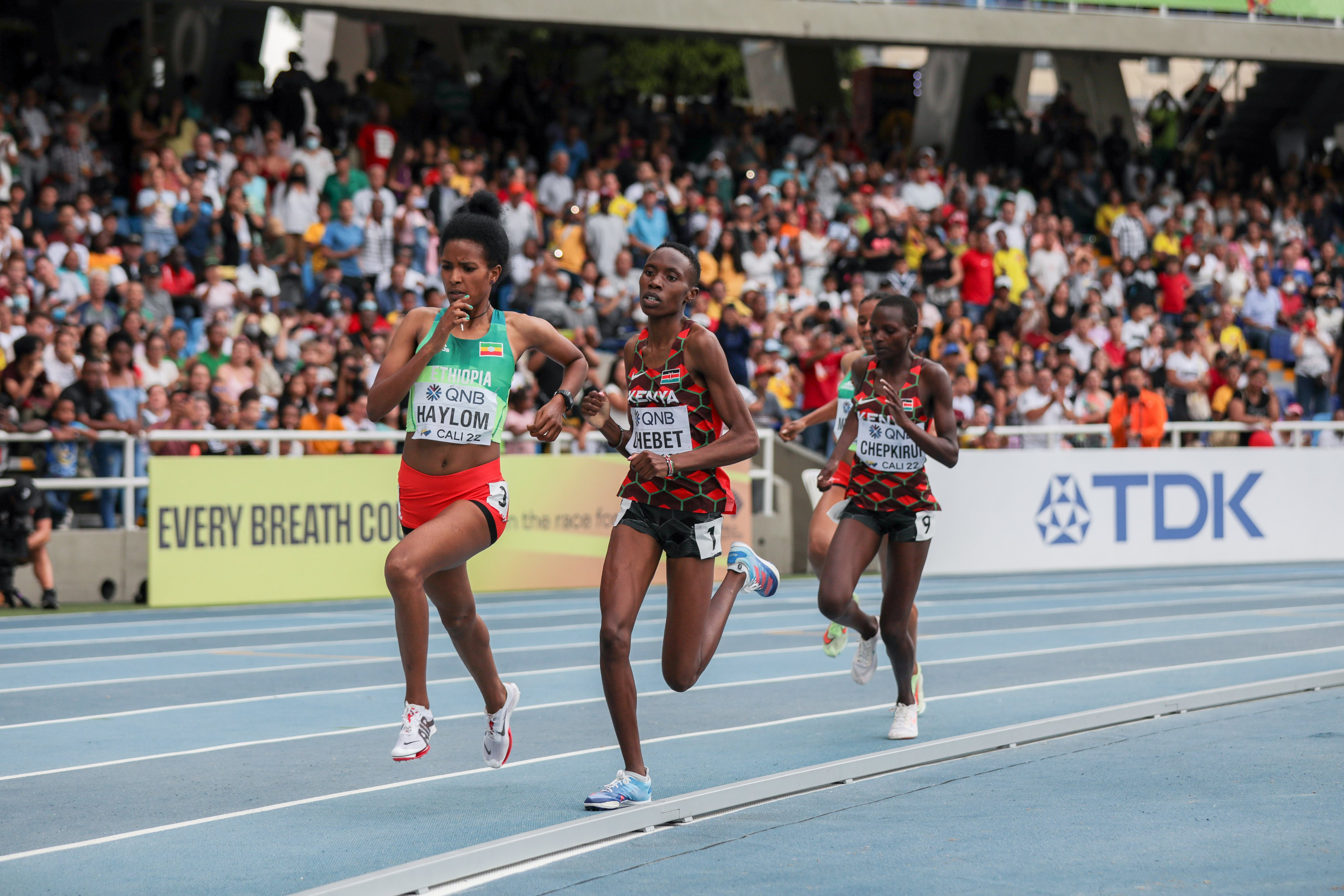 Chebet, Chepkirui earn silver and bronze in 1500m at World U20 in Cali