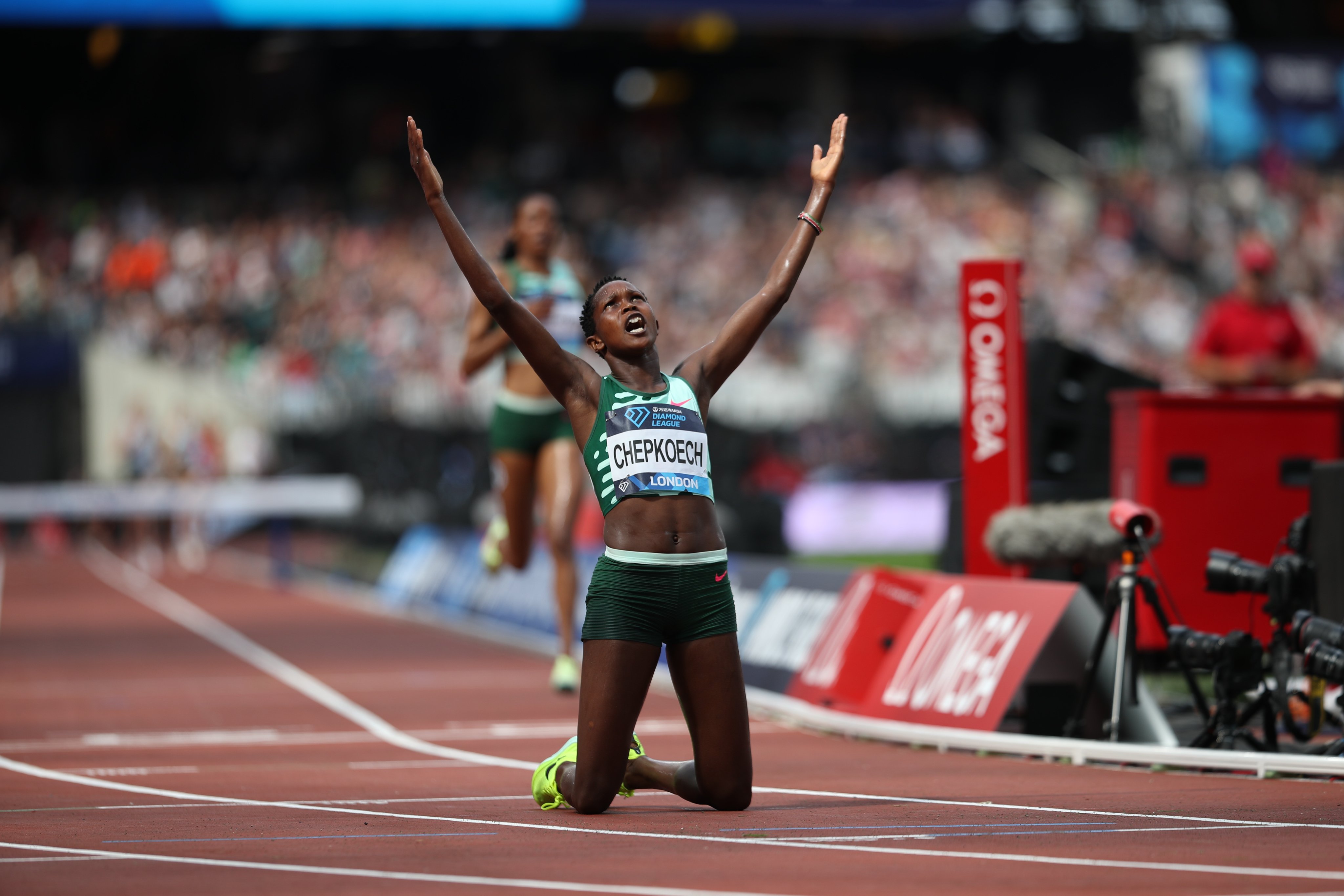 Jackline Chepkoech sets new record at London Diamond League in perfect World Champs rehearsal
