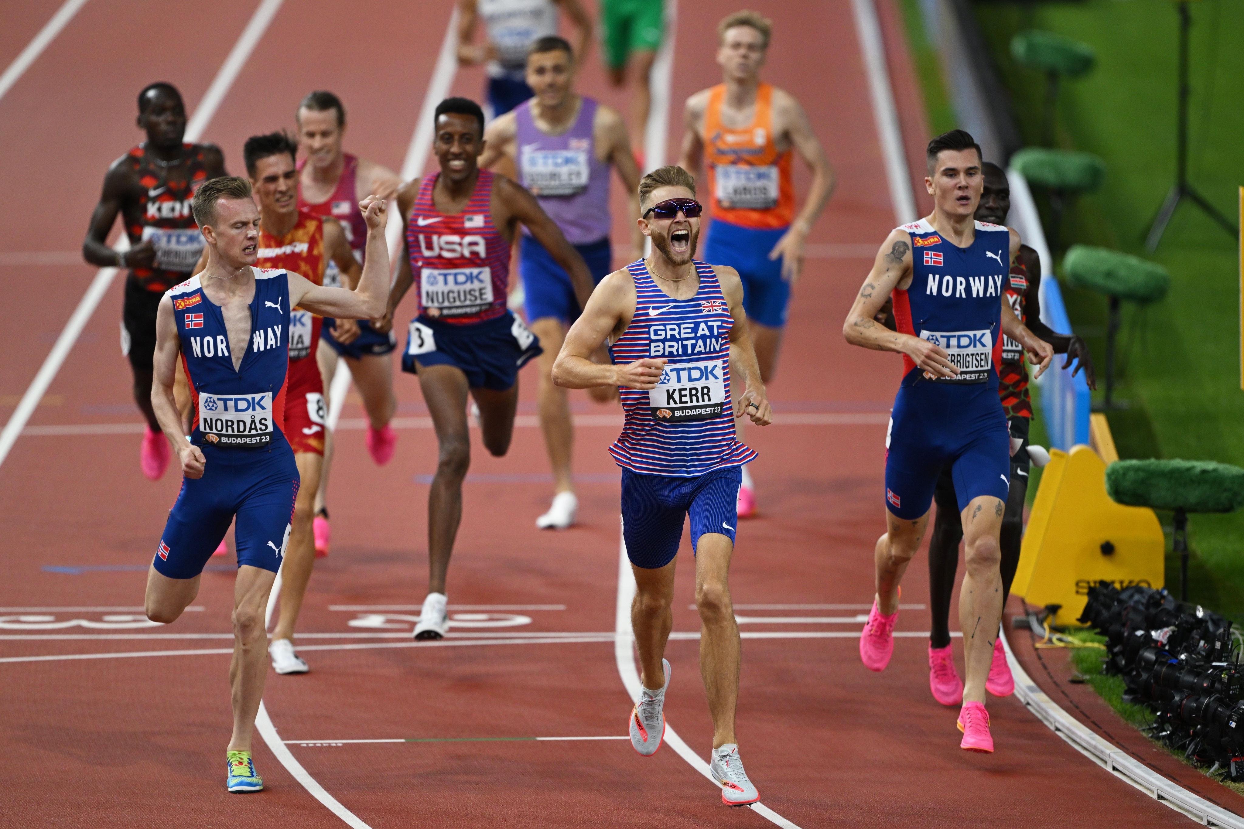 No medal for Kenya as Briton Kerr stuns favourite Ingebrigtsen to win 1500m gold