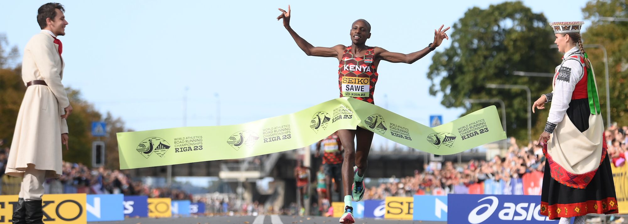 Sawe leads Kenyan Podium sweep in men’s half marathon at World Road Running Champs