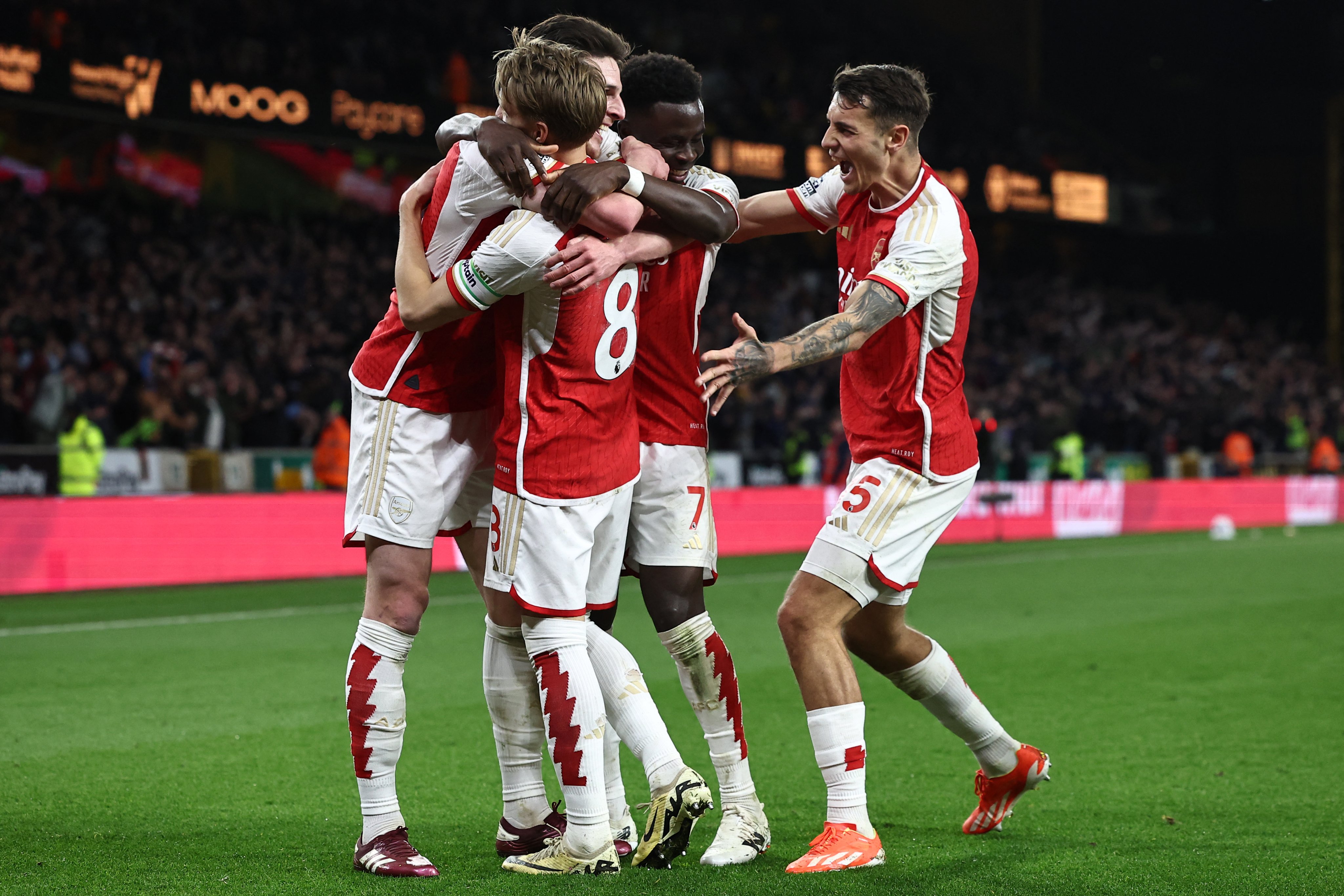 Arsenal fly back top of the table after edging out Wolves