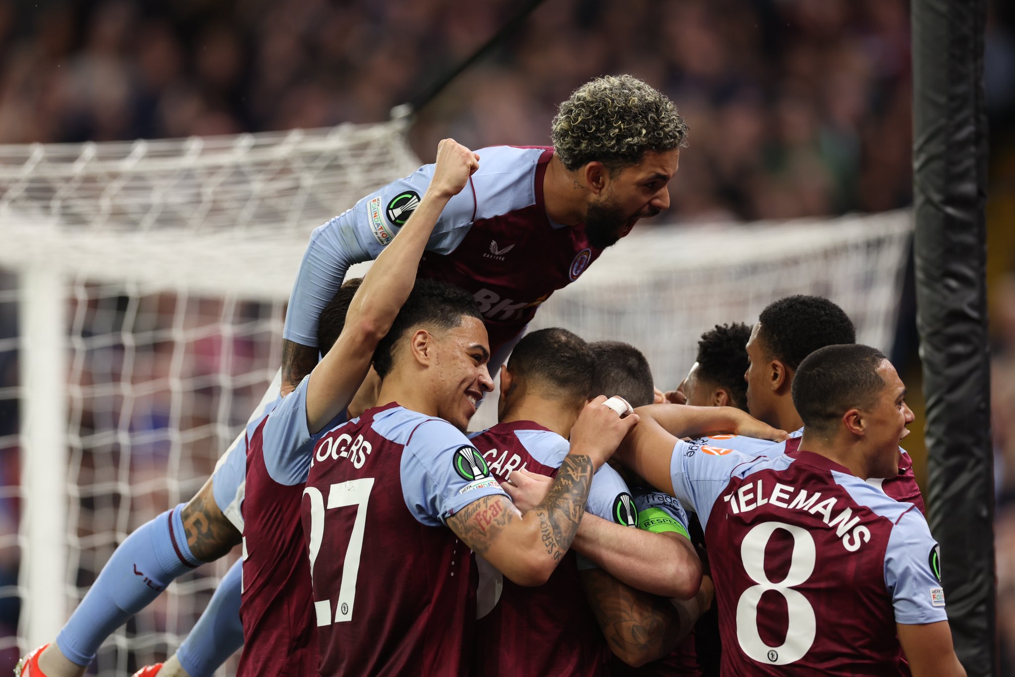 Aston Villa beat Lille to keep European title hopes alive