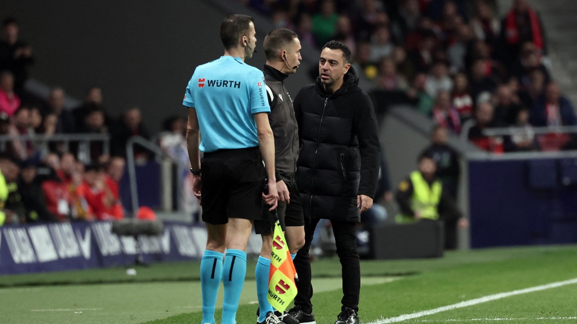 Xavi unhappy with ‘really bad’ referee on chaotic night after Barca exit UCL