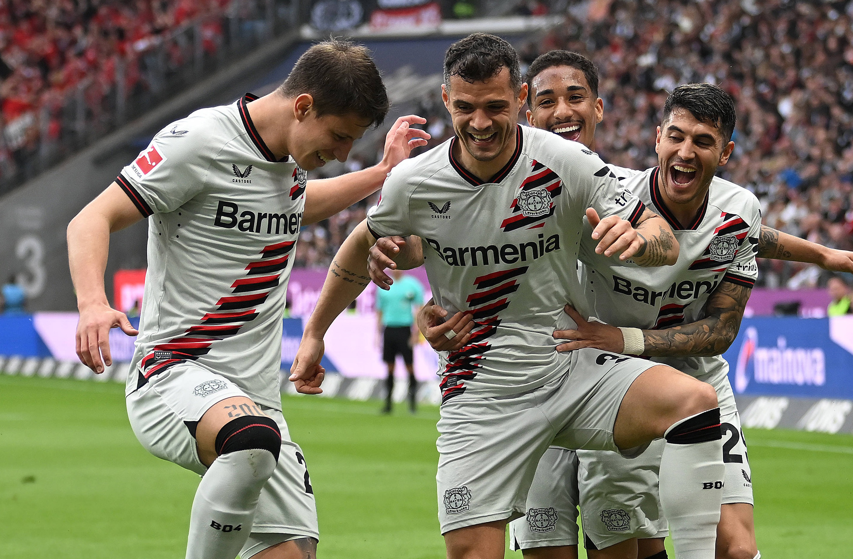 Champions Leverkusen thrash Frankfurt to keep enviable unbeaten run