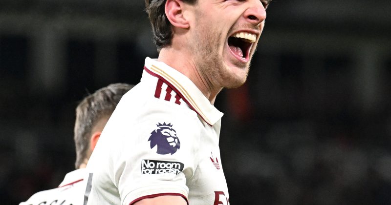 Rice double leaves sour taste in Cherries mouth as Arsenal intensify title charge
