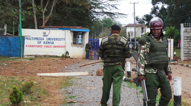 Multimedia University students engage police in running battles