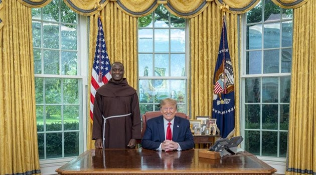 Award winning teacher Peter Tabichi pays President Trump a visit at the White House
